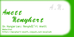 anett menyhert business card